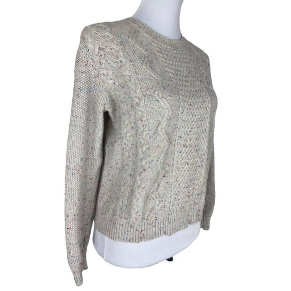 Urban Outfitters Cooperative Gray Confetti Cable‎ Knit Crew Neck Sweater M/C40 - Picture 2 of 14